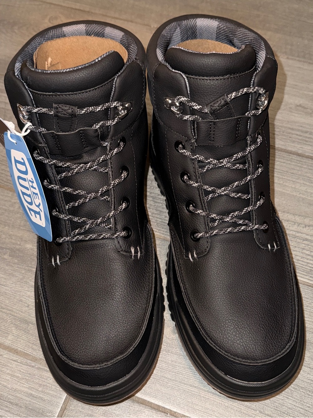 HEYDUDE Bradley II Classic Men’s Boots Size 11 Black New - Picture 2 of 10